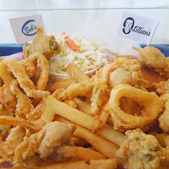 fried clams with fries