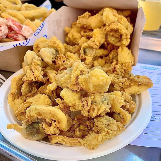 fried clams on plate